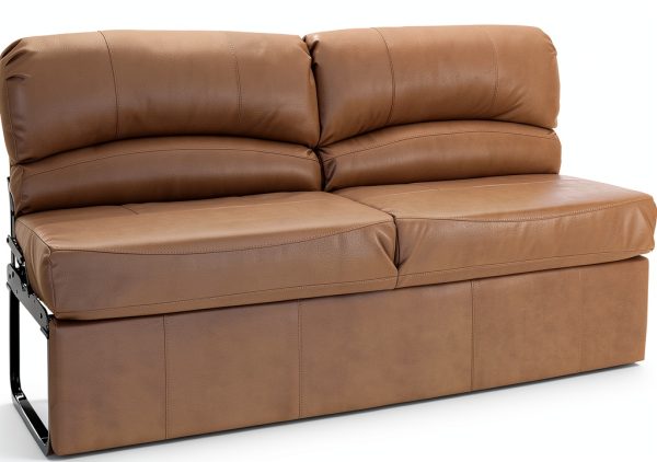 RecPro Sleeper Sofa 68" Gunmetal Mahogany Frame with Foam Cushions-0