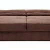 RecPro Sleeper Sofa 68" Gunmetal Mahogany Frame with Foam Cushions-9