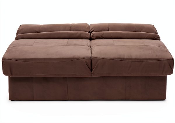 RecPro Sleeper Sofa 68" Gunmetal Mahogany Frame with Foam Cushions-9