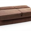 RecPro Sleeper Sofa 68" Gunmetal Mahogany Frame with Foam Cushions-5
