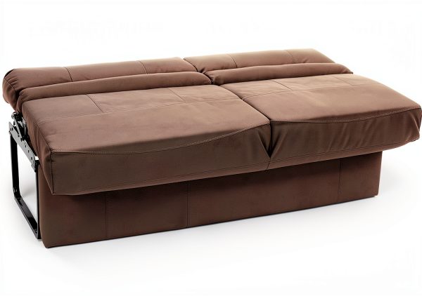 RecPro Sleeper Sofa 68" Gunmetal Mahogany Frame with Foam Cushions-5