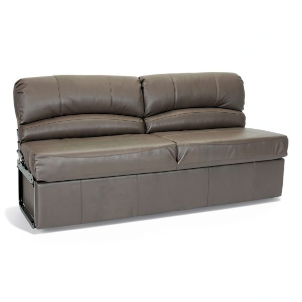 RecPro Sleeper Sofa 68" Gunmetal Mahogany Frame with Foam Cushions-3