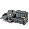 Furgatti Dark Gray 4-Seat Power Recliner Sofa with USB Ports-8