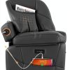 Furgatti Power Loveseat Recliner Sofa Dark Gray 4 Seat Modern PU-6