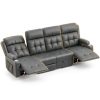 Furgatti Dark Gray 4-Seat Power Recliner Sofa with USB Ports-3
