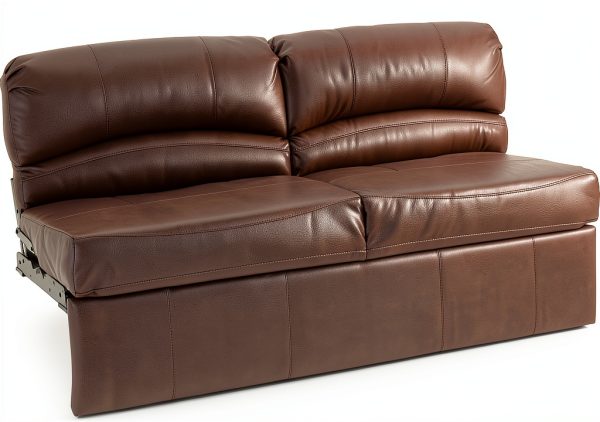 RecPro Loveseat Recliner Sofa 72 Inch Chestnut Faux Leather-0