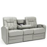 Luxury Leather Double Recliner Sofa by Rustic – Ash & Bisque Options-0