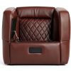 Loveseat Recliner AZXZCS Brown Central Console Loveseat-5