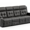 Furgatti Dark Gray 4-Seat Power Recliner Sofa with USB Ports-1
