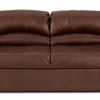 RecPro Loveseat Recliner Sofa 72 Inch Chestnut Faux Leather-6