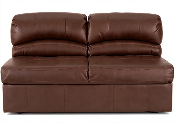 RecPro Loveseat Recliner Sofa 72 Inch Chestnut Faux Leather-6