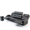 Furgatti Power Loveseat Recliner Sofa Dark Gray 4 Seat Modern PU-7