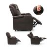 Loveseat Recliner AZXZCS Brown Central Console Loveseat-3
