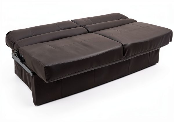 RecPro Loveseat Recliner Sofa 72 Inch Chestnut Faux Leather-2