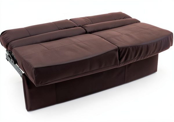 RecPro Loveseat Recliner Sofa 72 Inch Chestnut Faux Leather-3