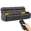 Furgatti Dark Gray 4-Seat Power Recliner Sofa with USB Ports-4