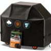 Grill Cover 52 Inch HomWanna Waterproof Heavy-Duty BBQ Cover Black-0