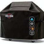 Grillman Grill Cover 58" Black Outdoor BBQ Cover Waterproof Rip‑Proof-0