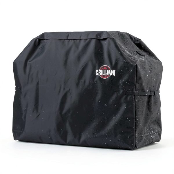 Grillman Grill Cover 58" Black Outdoor BBQ Cover Waterproof Rip‑Proof-4