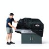 Grillman Grill Cover 58" Black Outdoor BBQ Cover Waterproof Rip‑Proof-1