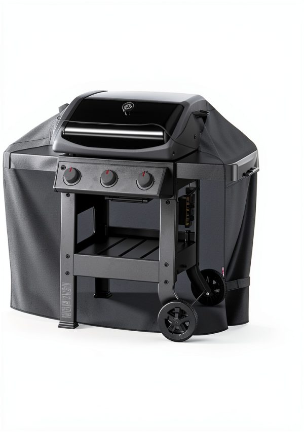 Grill Cover Unicook 55 Inch Heavy Duty Waterproof BBQ Cover Black-2